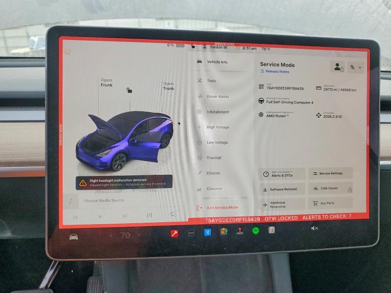 Продажа на аукционе авто 2024 Tesla Model Y, vin: 7SAYGDEE0RF158429, номер лота: 58757716