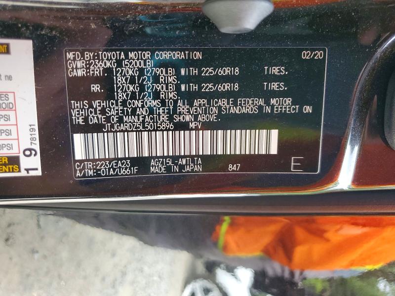 Aukcja sprzedaży 2020 Lexus Nx, vin: JTJGARDZ5L5015896, numer aukcji: 61307926