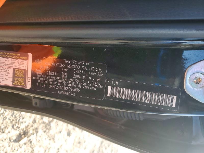 62866846 :رقم المزاد ، 3KPF24AD1KE010656 vin ، 2019 Kia Forte مزاد بيع