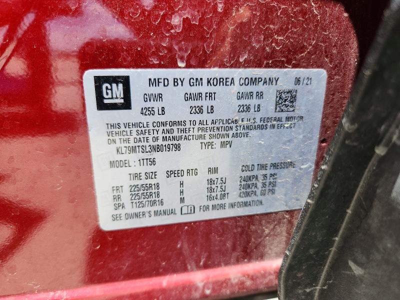 Продаж на аукціоні авто 2022 Chevrolet Trailblazer, vin: KL79MTSL3NB019798, номер лоту: 59137986