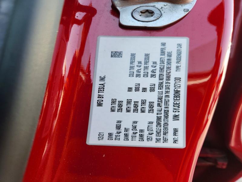 Продажа на аукционе авто 2022 Tesla Model 3, vin: 5YJ3E1EB0NF127130, номер лота: 61211126
