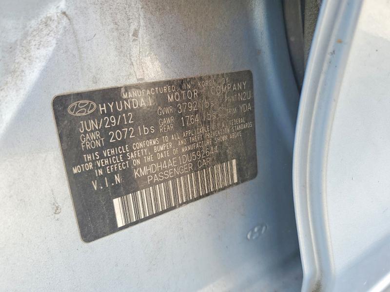 Продаж на аукціоні авто 2013 Hyundai Elantra, vin: KMHDH4AE1DU592644, номер лоту: 62146766