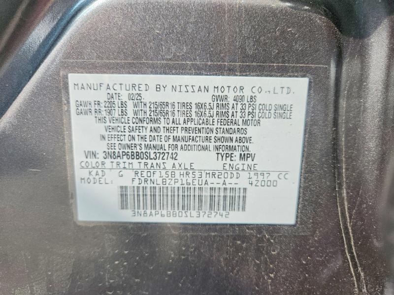 Продажа на аукционе авто 2025 Nissan Kicks, vin: 3N8AP6BB0SL372742, номер лота: 61673086