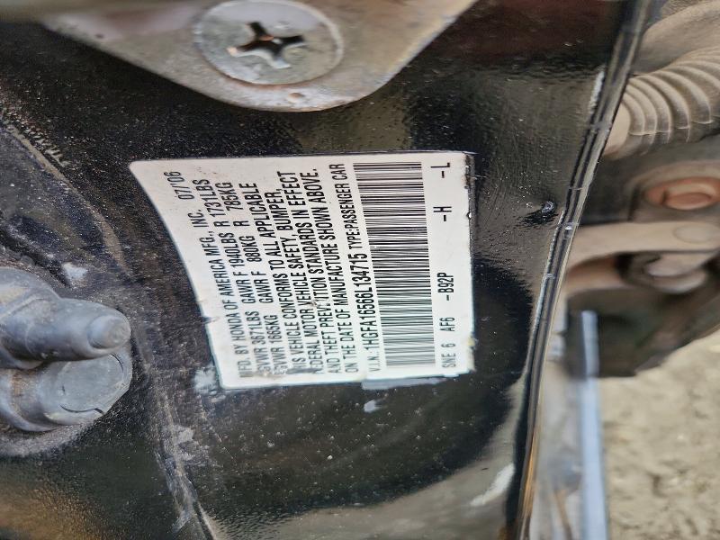 60465026 :رقم المزاد ، 1HGFA16566L134715 vin ، 2006 Honda Civic مزاد بيع