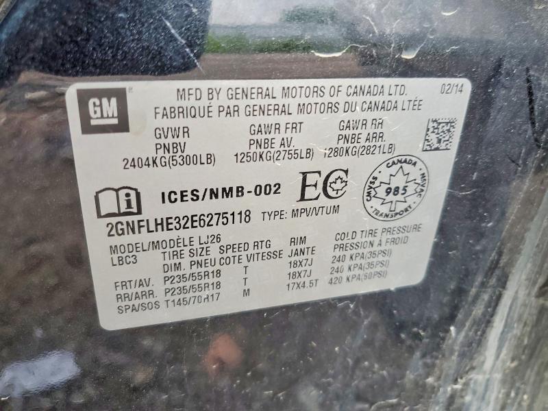 Продаж на аукціоні авто 2014 Chevrolet Equinox, vin: 2GNFLHE32E6275118, номер лоту: 62408786
