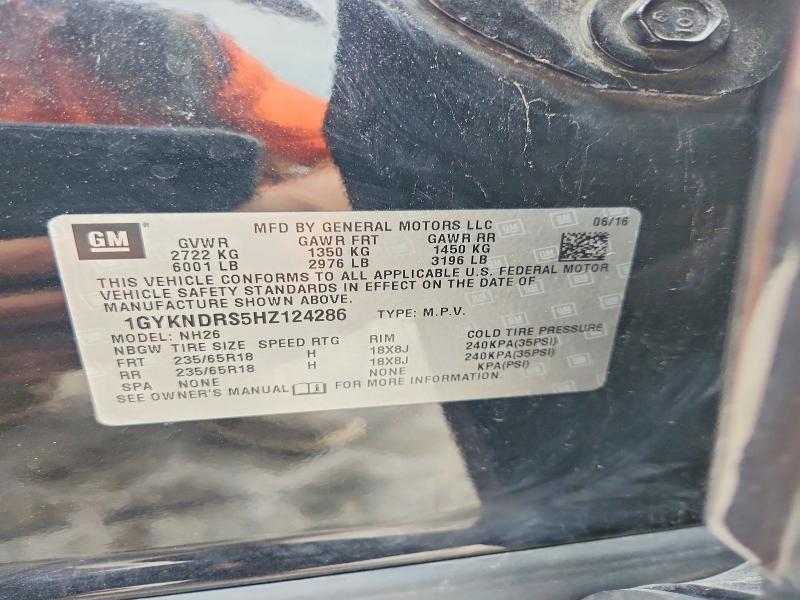 Aukcja sprzedaży 2017 Cadillac Xt5, vin: 1GYKNDRS5HZ124286, numer aukcji: 63592916