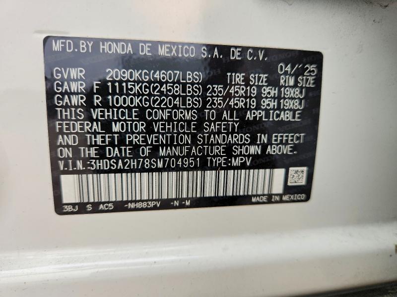 Продаж на аукціоні авто 2025 Acura Adx, vin: 3HDSA2H78SM704951, номер лоту: 61293356