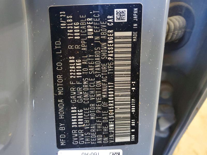 Aukcja sprzedaży 2024 Honda Civic, vin: JHMFL5G45RX000117, numer aukcji: 62900086