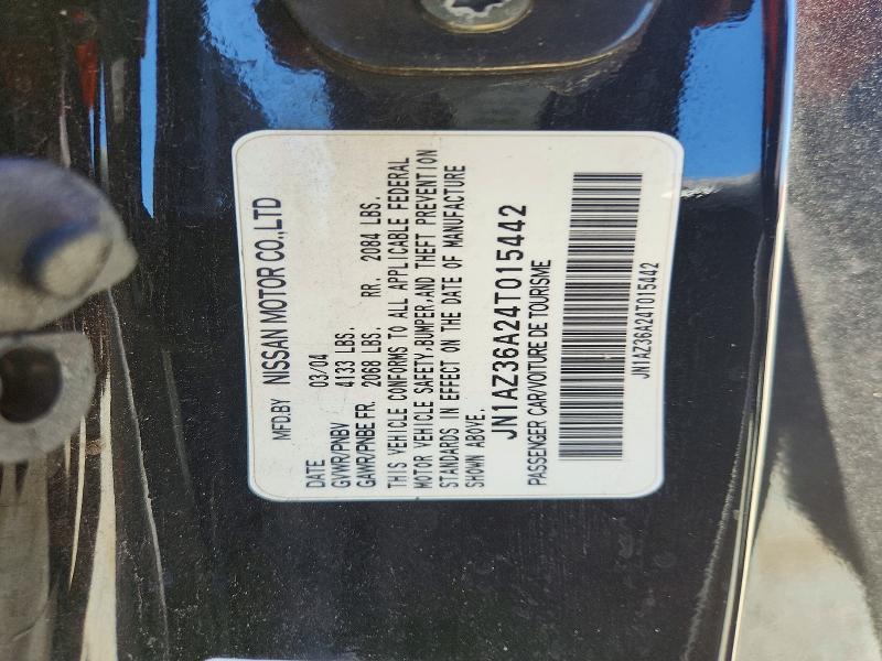 Продажа на аукционе авто 2004 Nissan 350z, vin: JN1AZ36A24T015442, номер лота: 59406786