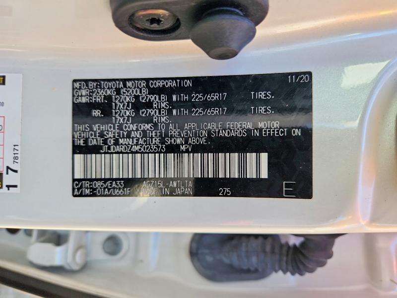 61287626 :رقم المزاد ، JTJDARDZ4M5023573 vin ، 2021 Lexus Nx 300 مزاد بيع