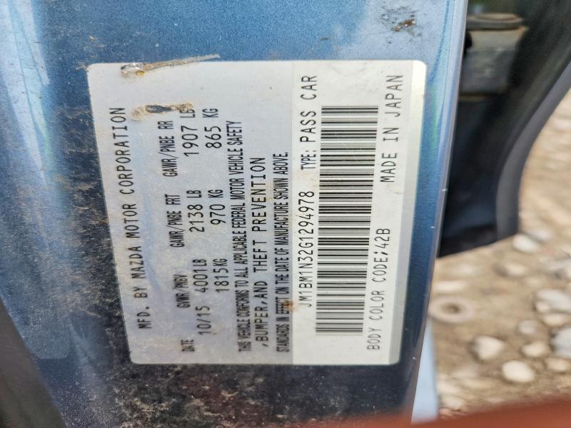 60633776 :رقم المزاد ، JM1BM1N32G1294978 vin ، 2016 Mazda 3 مزاد بيع