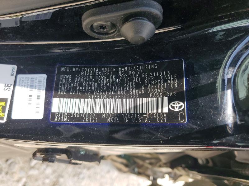 2024 Toyota Corolla მანქანა იყიდება აუქციონზე, vin: 5YFB4MDE2RP205297, აუქციონის ნომერი: 62402176