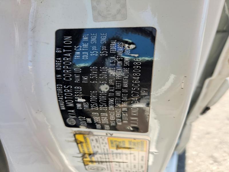 Aukcja sprzedaży 2012 Kia Sedona, vin: KNDMG4C75C6480986, numer aukcji: 62471856