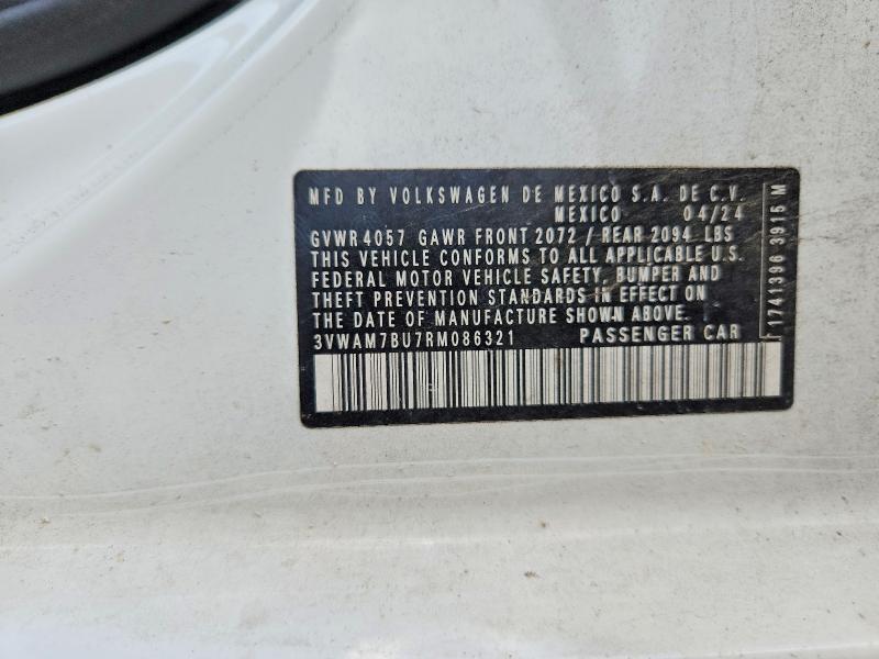 Aukcja sprzedaży 2024 Volkswagen Jetta, vin: 3VWAM7BU7RM086321, numer aukcji: 60202216