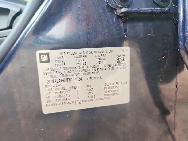 Продажа на аукционе авто 2015 Chevrolet Equinox, vin: 2GNALAEK4F6164824, номер лота: 61930906