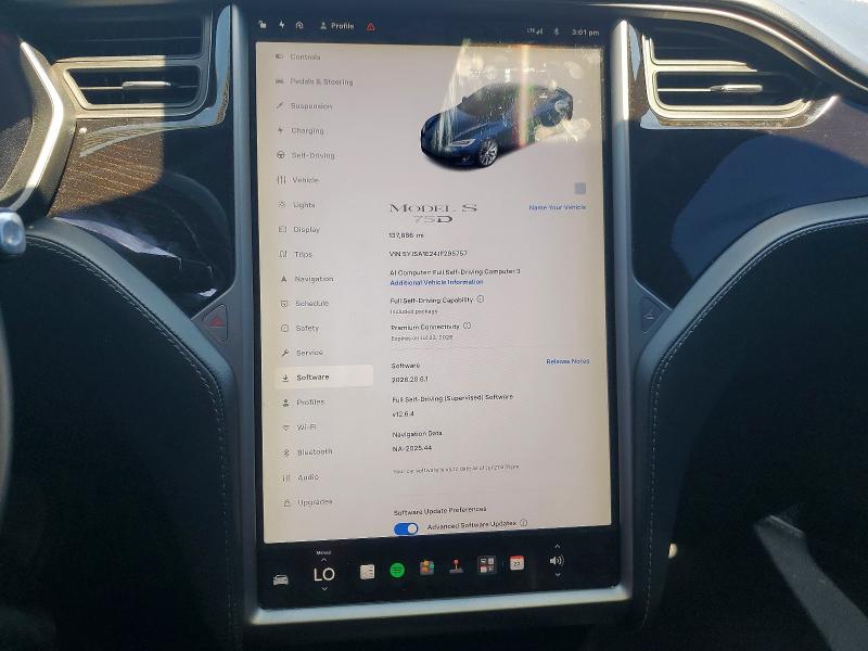 62250906 :رقم المزاد ، 5YJSA1E24JF295757 vin ، 2018 Tesla Model S مزاد بيع