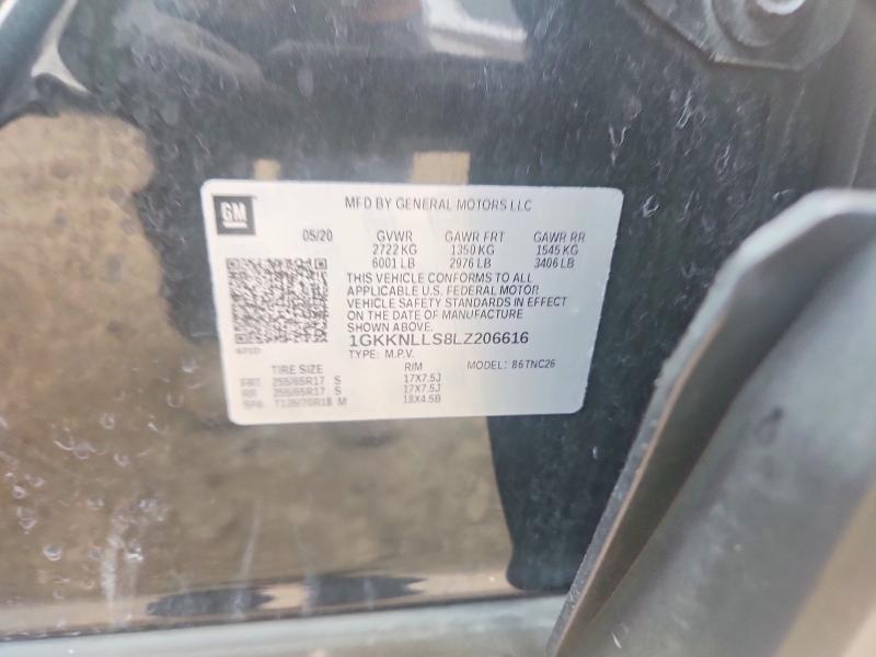 62509506 :رقم المزاد ، 1GKKNLLS8LZ206616 vin ، 2020 Gmc Acadia مزاد بيع