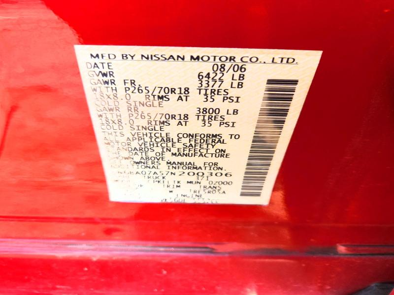 Продаж на аукціоні авто 2007 Nissan Titan, vin: 1N6BA07A57N200306, номер лоту: 61308536