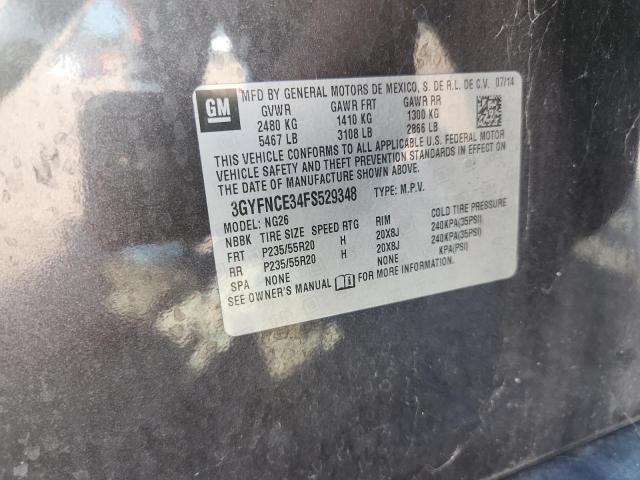 2015 Cadillac Srx მანქანა იყიდება აუქციონზე, vin: 3GYFNCE34FS529348, აუქციონის ნომერი: 59874326