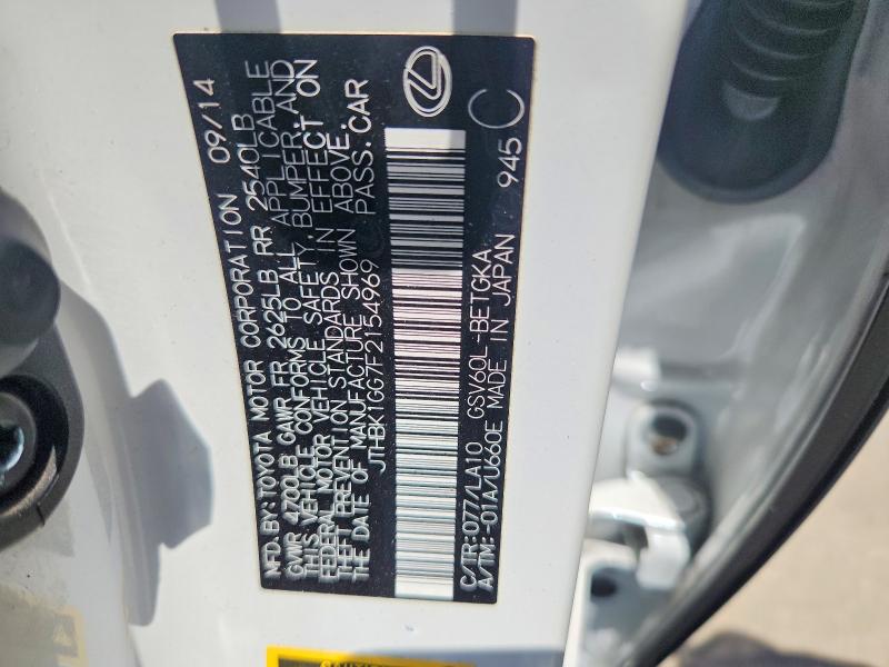 Aukcja sprzedaży 2015 Lexus Es, vin: JTHBK1GG7F2154969, numer aukcji: 62609716