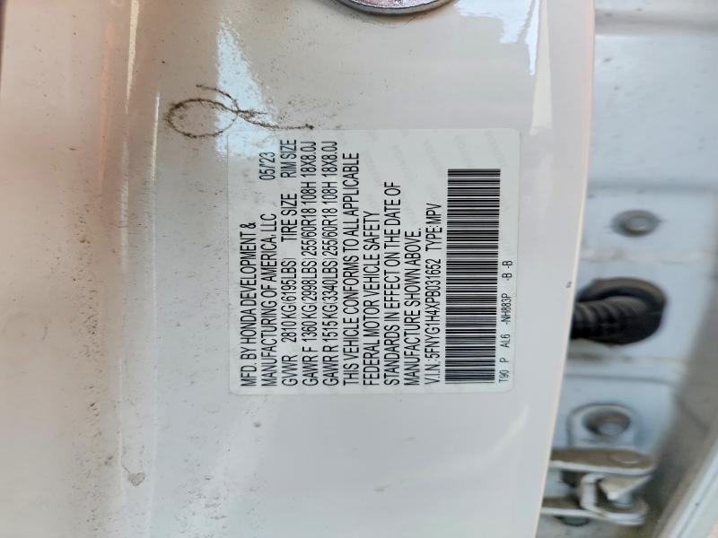 Aukcja sprzedaży 2023 Honda Pilot, vin: 5FNYG1H4XPB031652, numer aukcji: 85968095