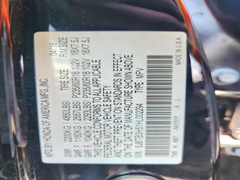 Продажа на аукционе авто 2017 Acura Rdx, vin: 5J8TB3H51HL002294, номер лота: 62286426