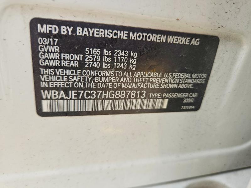 Aukcja sprzedaży 2017 Bmw 540, vin: WBAJE7C37HG887813, numer aukcji: 62208166