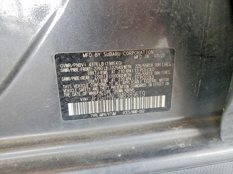 62921896 :رقم المزاد ، JF2GTHNC3M8389619 vin ، 2021 Subaru Crosstrek مزاد بيع