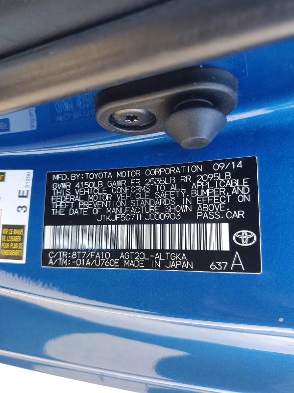 Продаж на аукціоні авто 2015 Scion Tc, vin: JTKJF5C71FJ000903, номер лоту: 63149266