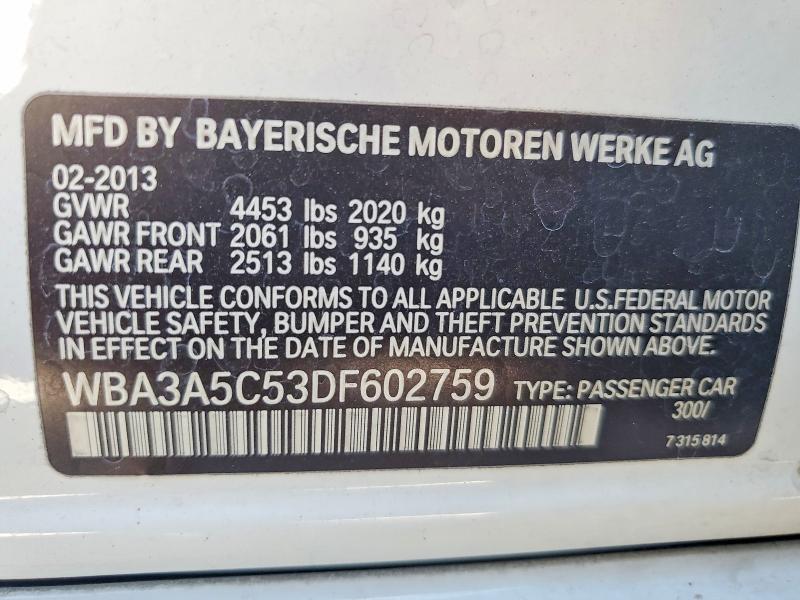 Продаж на аукціоні авто 2013 Bmw 328, vin: WBA3A5C53DF602759, номер лоту: 59713696