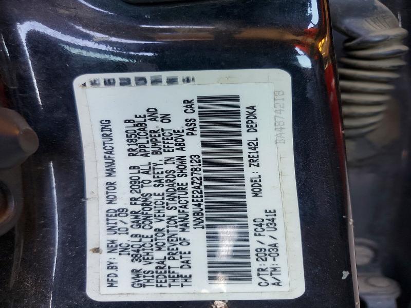 Продаж на аукціоні авто 2010 Toyota Corolla, vin: 1NXBU4EE2AZ278123, номер лоту: 61207996