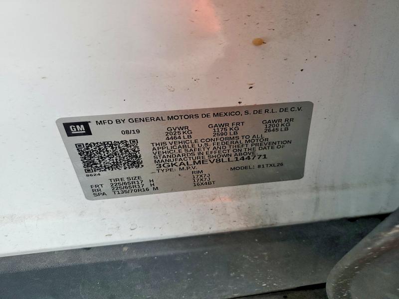 61674666 :رقم المزاد ، 3GKALMEV8LL144771 vin ، 2020 Gmc Terrain مزاد بيع
