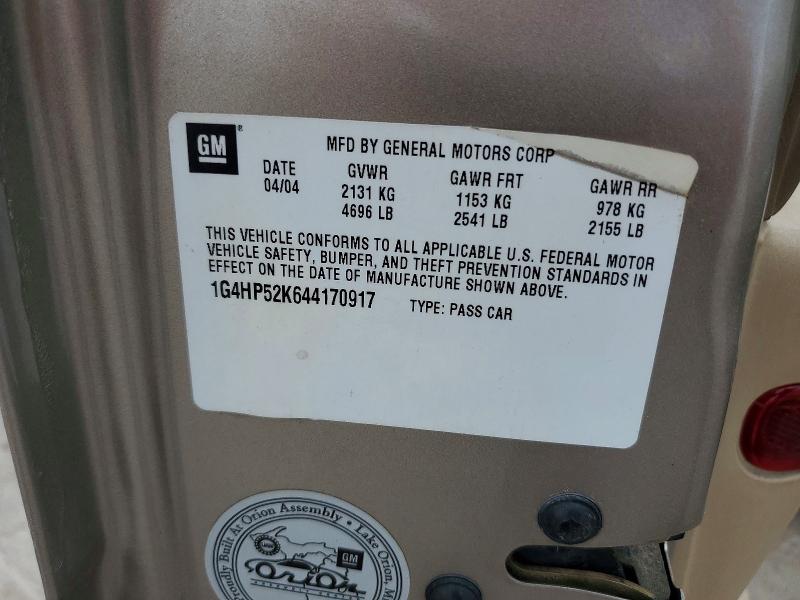 2004 Buick Lesabre მანქანა იყიდება აუქციონზე, vin: 1G4HP52K644170917, აუქციონის ნომერი: 60789016