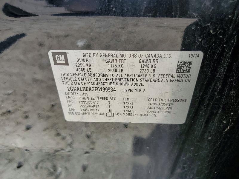 Продаж на аукціоні авто 2015 Gmc Terrain, vin: 2GKALREK5F6199934, номер лоту: 60270126