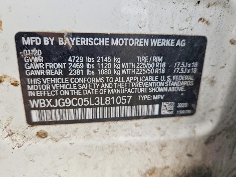 Aukcja sprzedaży 2020 Bmw X1, vin: WBXJG9C05L3L81057, numer aukcji: 60374266