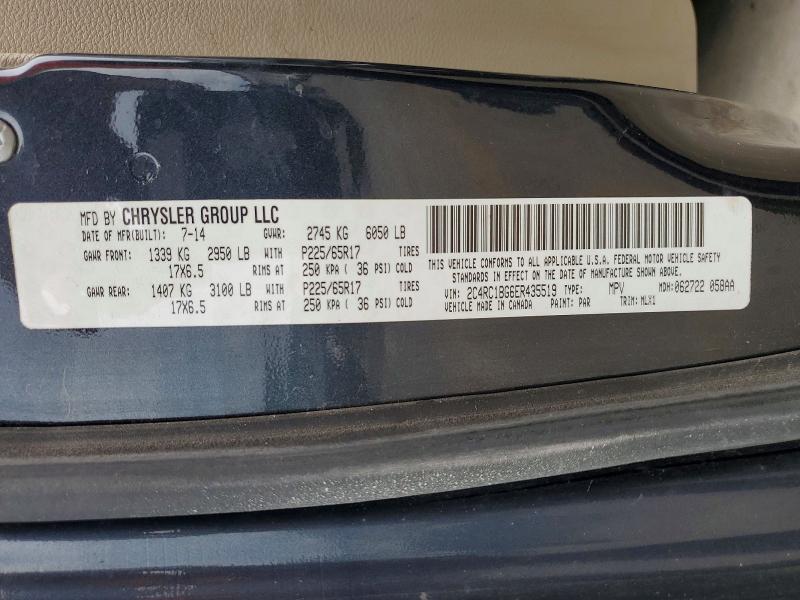 61349376 :رقم المزاد ، 2C4RC1BG6ER435519 vin ، 2014 Chrysler Town & Country مزاد بيع