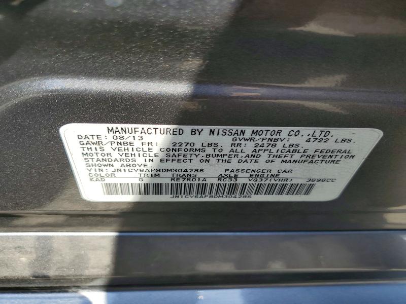 Продаж на аукціоні авто 2013 Infiniti G37 Sedan, vin: JN1CV6AP8DM304286, номер лоту: 59728216