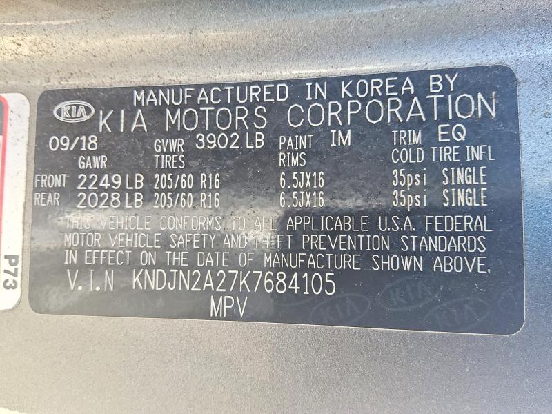 Продаж на аукціоні авто 2019 Kia Soul, vin: KNDJN2A27K7684105, номер лоту: 60605446