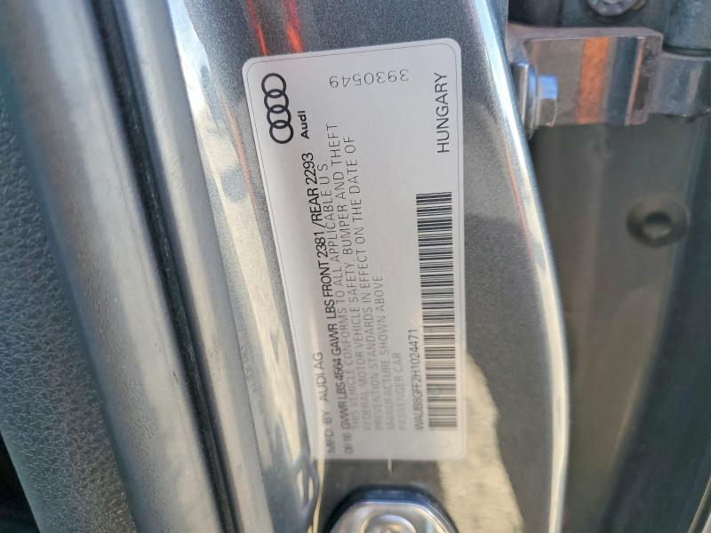 Aukcja sprzedaży 2017 Audi A3, vin: WAUB8GFF2H1024471, numer aukcji: 59098896