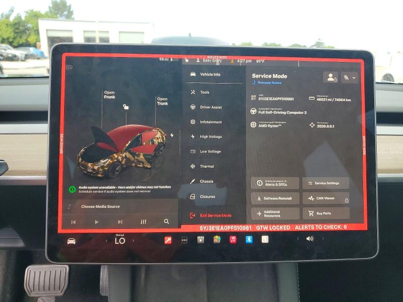 Aukcja sprzedaży 2023 Tesla Model 3, vin: 5YJ3E1EA0PF510981, numer aukcji: 85462185