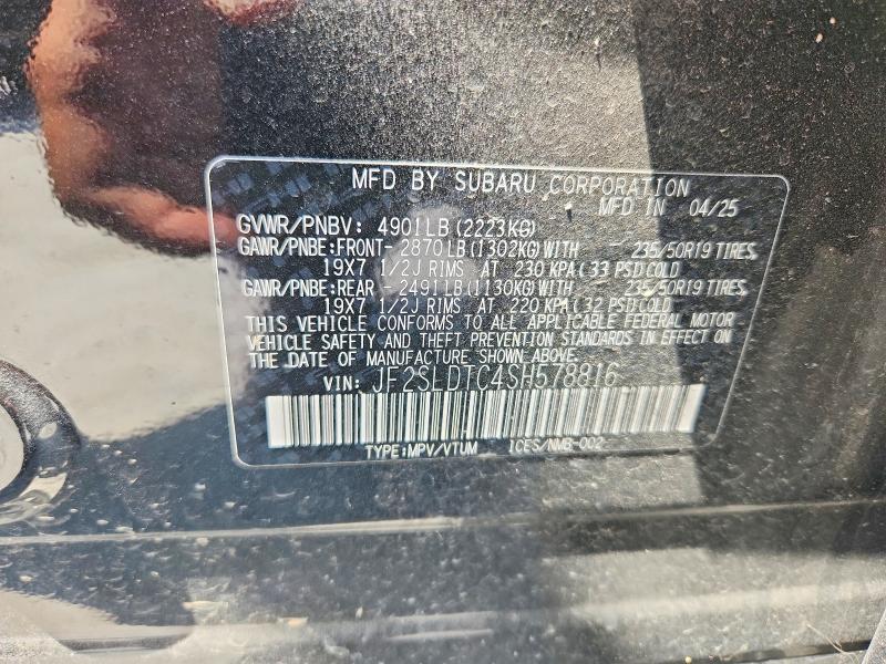 Продажа на аукционе авто 2025 Subaru Forester, vin: JF2SLDTC4SH578816, номер лота: 62684296