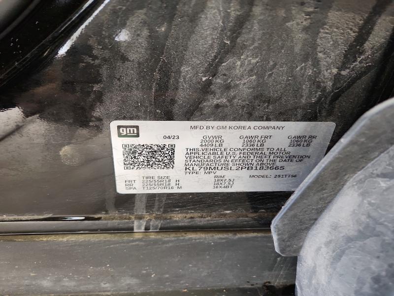 60222856 :رقم المزاد ، KL79MUSL2PB183665 vin ، 2023 Chevrolet Trailblazer مزاد بيع
