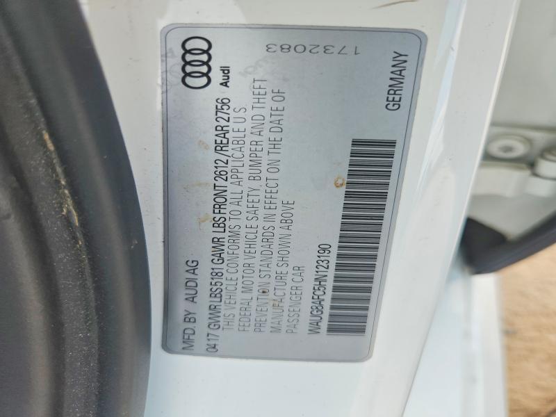 Продаж на аукціоні авто 2017 Audi A6, vin: WAUG8AFC5HN123190, номер лоту: 59273906