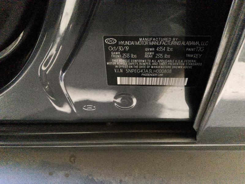 Продажа на аукционе авто 2020 Hyundai Sonata, vin: 5NPEG4JA3LH000808, номер лота: 60469266