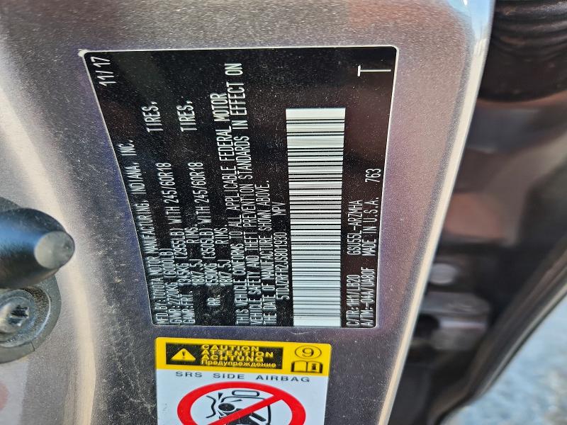 2018 Toyota Highlander მანქანა იყიდება აუქციონზე, vin: 5TDJZRFH2JS801930, აუქციონის ნომერი: 60611936