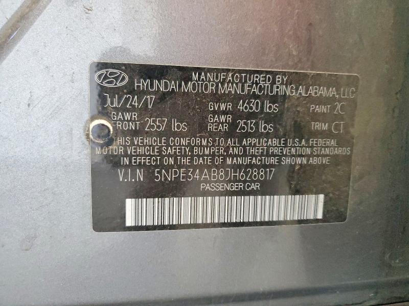 Продаж на аукціоні авто 2018 Hyundai Sonata, vin: 5NPE34AB8JH628817, номер лоту: 61625796