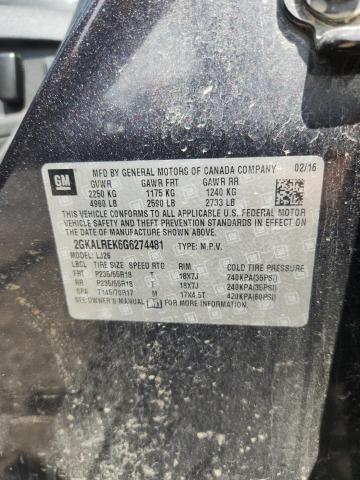 Aukcja sprzedaży 2016 Gmc Terrain, vin: 2GKALREK6G6274481, numer aukcji: 60757576