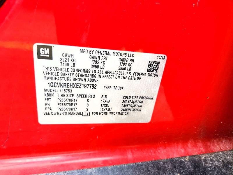 60466096 :رقم المزاد ، 1GCVKREHXEZ197782 vin ، 2014 Chevrolet Silverado مزاد بيع