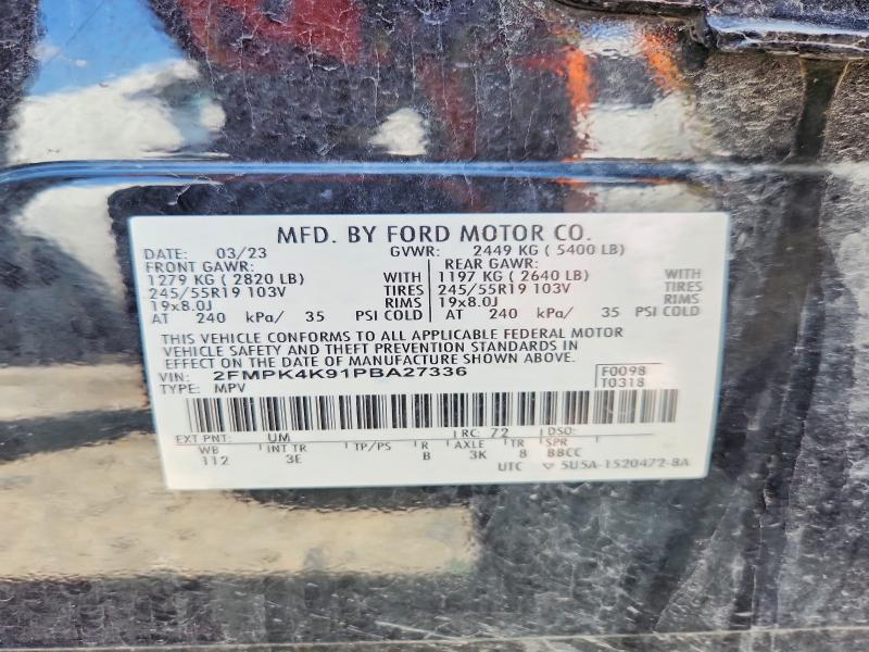 Продаж на аукціоні авто 2023 Ford Edge, vin: 2FMPK4K91PBA27336, номер лоту: 60623876