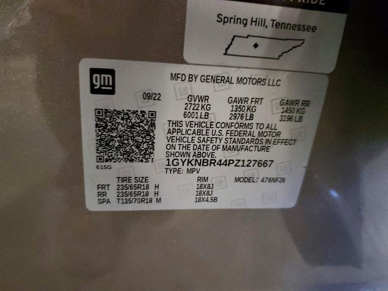 2023 Cadillac Xt5 მანქანა იყიდება აუქციონზე, vin: 1GYKNBR44PZ127667, აუქციონის ნომერი: 61335806